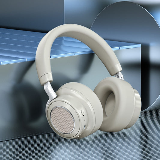 VJ364 ANC Active Noise Reduction Head-mounted Wireless Bluetooth Gaming Earphone(Silver Brown) by buy2fix