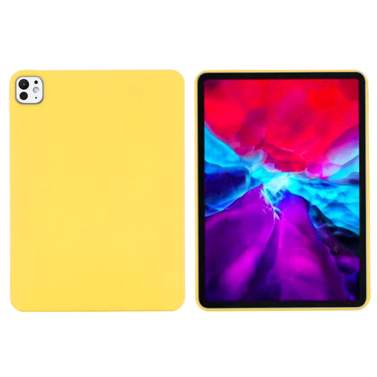 For iPad Pro 11 2025 / 2024 Pure Color Liquid Silicone Shockproof Tablet Case(Yellow) by buy2fix