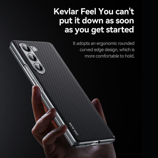 For Samsung Galaxy Z Fold5 SULADA 600D Kevlar Texture PC Shockproof Phone Case(Black) - Galaxy Z Fold5 Cases by SULADA | Online Shopping UK | buy2fix