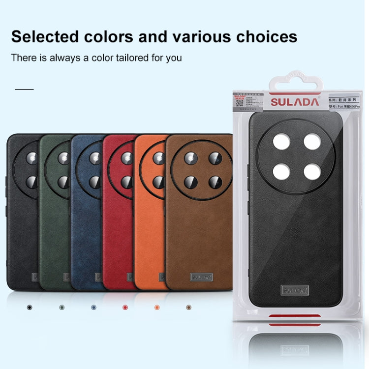 For Honor 200 Pro SULADA Shockproof TPU Hybrid Handmade Leather Phone Case(Green) - Honor Cases by SULADA | Online Shopping UK | buy2fix