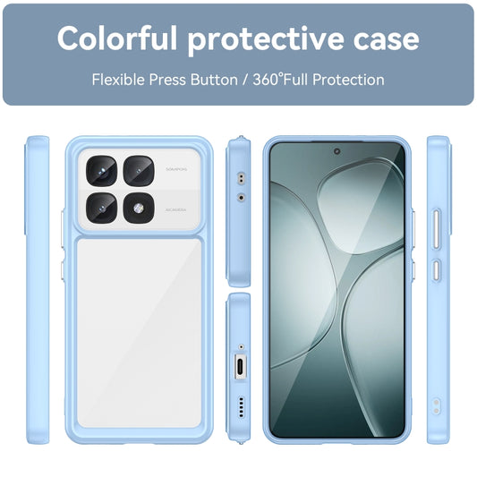 For Redmi K70 Ultra Colorful Series Acrylic Hybrid TPU Phone Case(Blue) by buy2fix