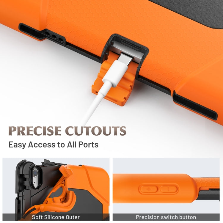 For iPad Air 11 2025 / 2024 Colorful Silicone Heavy Duty Hybrid PC Tablet Case(Orange) by buy2fix