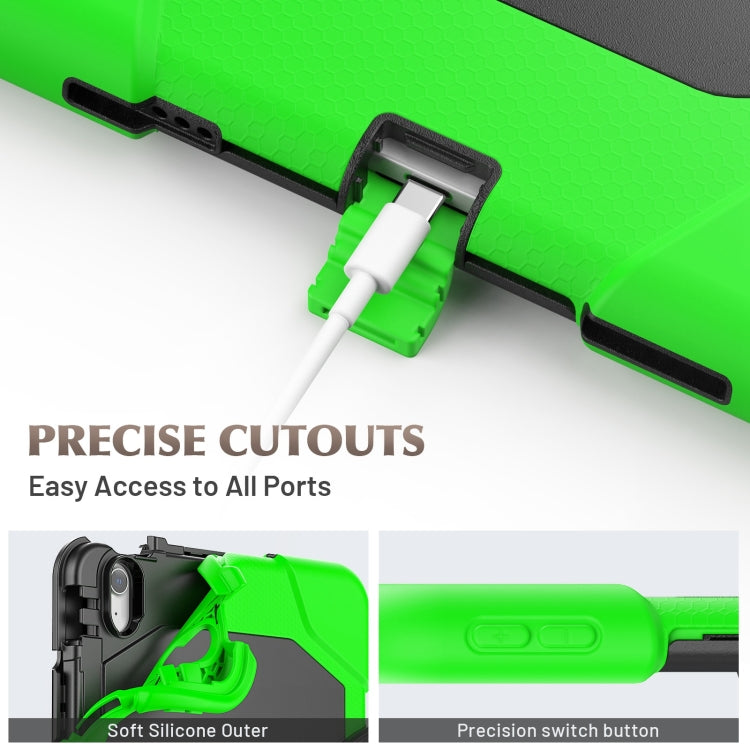 For iPad Air 11 2025 / 2024 Colorful Silicone Heavy Duty Hybrid PC Tablet Case(Green) by buy2fix
