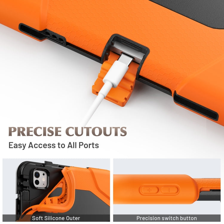 For iPad Pro 11 2025 / 2024 Colorful Silicone Heavy Duty Hybrid PC Tablet Case(Orange) by buy2fix