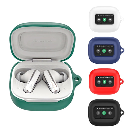 For JBL Live Beam 3 Wireless Bluetooth Earphones Silicone Protective Case(Red) by buy2fix