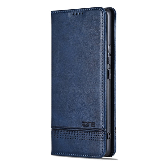 For Samsung Galaxy S25 5G AZNS Magnetic Calf Texture Flip Leather Phone Case(Dark Blue) by AZNS