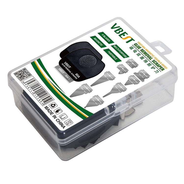 BEST VBST-80A 8 in 1 Stainless Steel Multipurpose Magnetic Double-sided Glue Removal Scraper Set by BEST