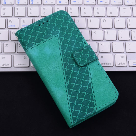 For Redmi K70 / K70 Pro Seven-shaped Embossed Leather Phone Case(Green) by buy2fix