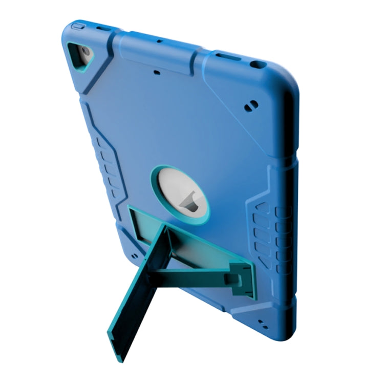 For iPad 10.2 2021 / 2020 / 2019 Armor Holder Silicone Hybrid PC Tablet Case(Blue) by buy2fix