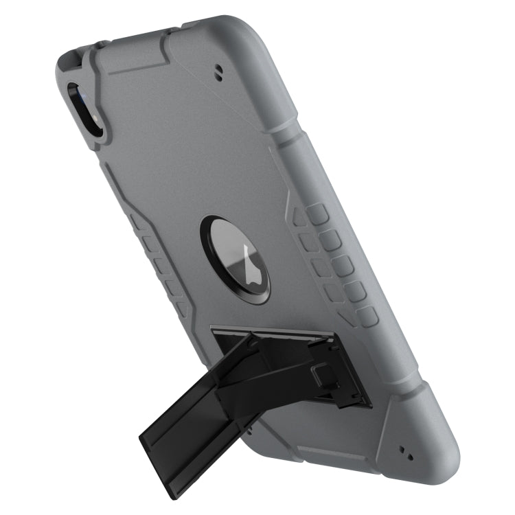 For iPad Air 11 2025 / 2024 Armor Holder Silicone Hybrid PC Tablet Case(Grey Black) by buy2fix