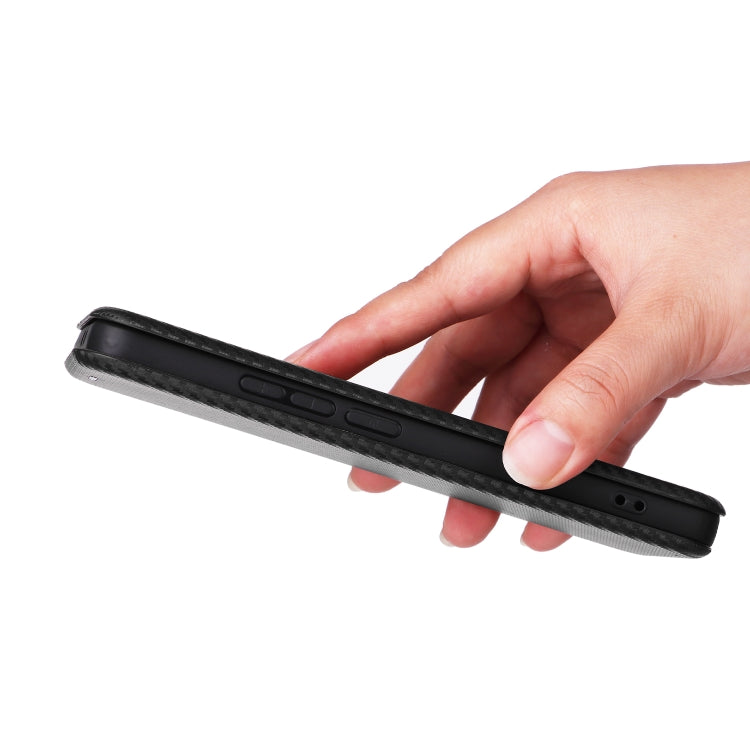 For Redmi K70 Carbon Fiber Texture Flip Leather Phone Case(Black) by buy2fix
