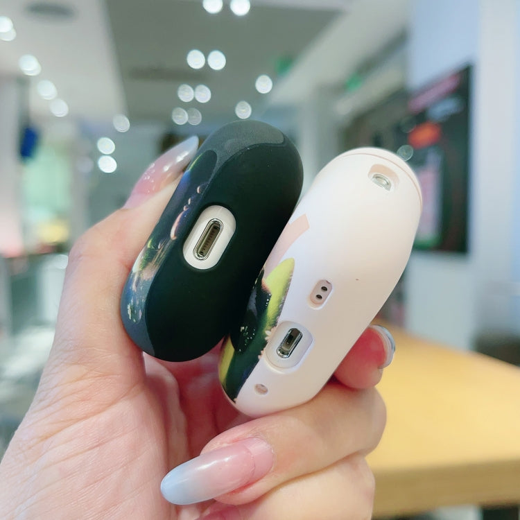 For AirPods 3 Phantom Panda Pattern Earbuds Box Frosted TPU Case(White) by buy2fix