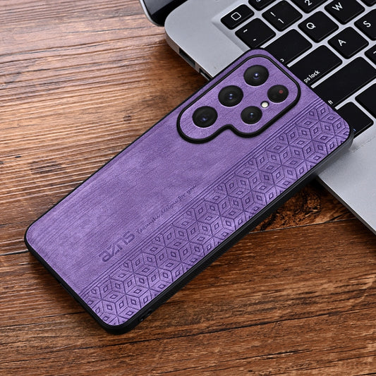 For Samsung Galaxy S25 Ultra 5G AZNS 3D Embossed Skin Feel Phone Case(Purple) by AZNS
