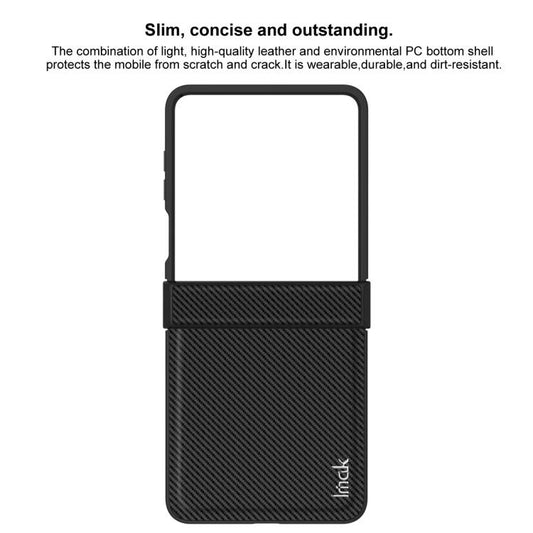 For Samsung Galaxy Z Flip7 5G imak Ruiyi Series Carbon Fiber PU + PC Phone Case - Galaxy Z Flip7 5G Cases by imak | Online Shopping UK | buy2fix