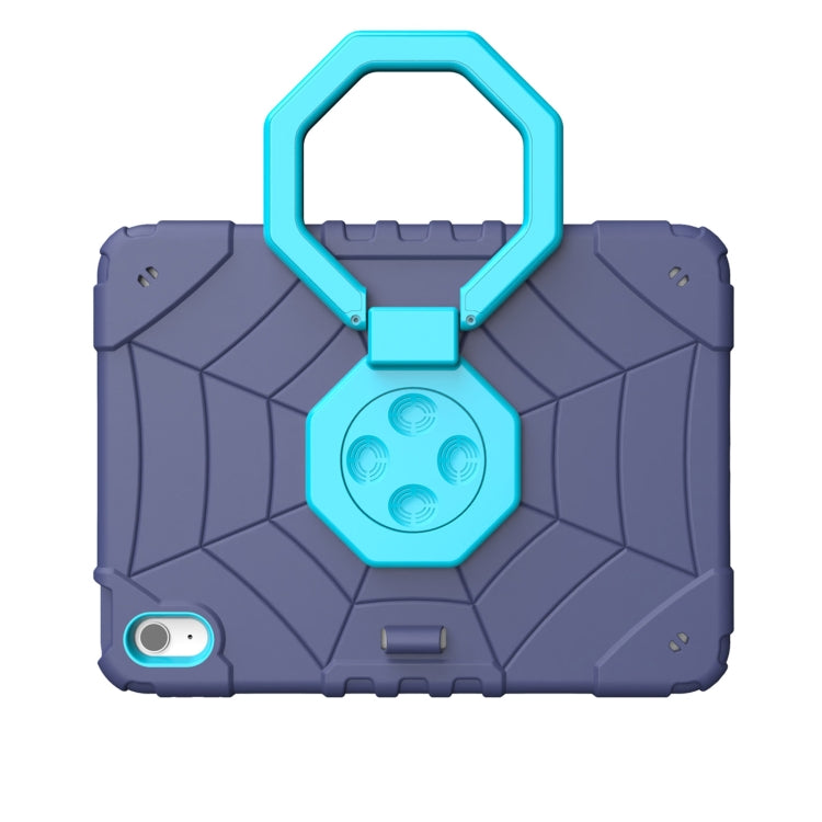 For iPad Air 11 2025 / 2024 Spider Turntable Handle Stress Relief Tablet Case(Navy Blue Blue) by buy2fix