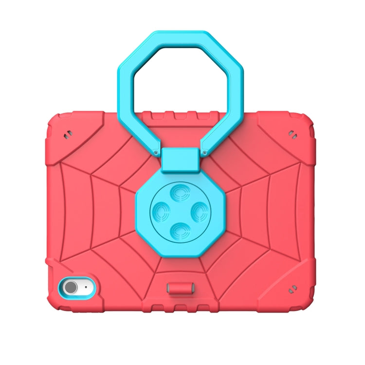 For iPad Air 11 2025 / 2024 Spider Turntable Handle Stress Relief Tablet Case(Red Blue) by buy2fix