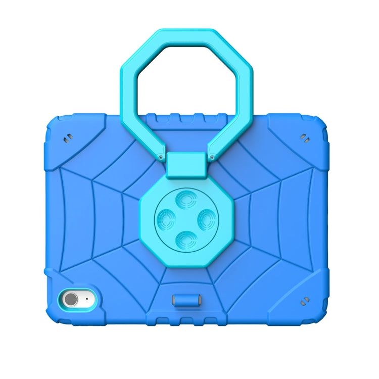 For iPad Air 11 2025 / 2024 Spider Turntable Handle Stress Relief Tablet Case(Blue) by buy2fix