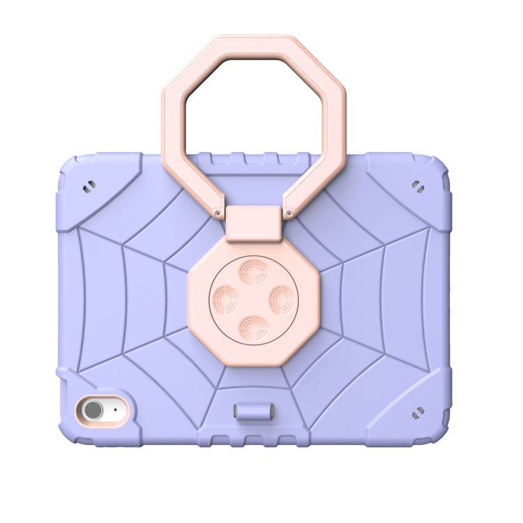 For iPad Air 11 2025 / 2024 Spider Turntable Handle Stress Relief Tablet Case(Purple Gold) by buy2fix