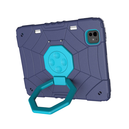 For iPad Pro 11 2025 / 2024 Spider Turntable Handle Stress Relief Tablet Case(Navy Blue Blue) by buy2fix