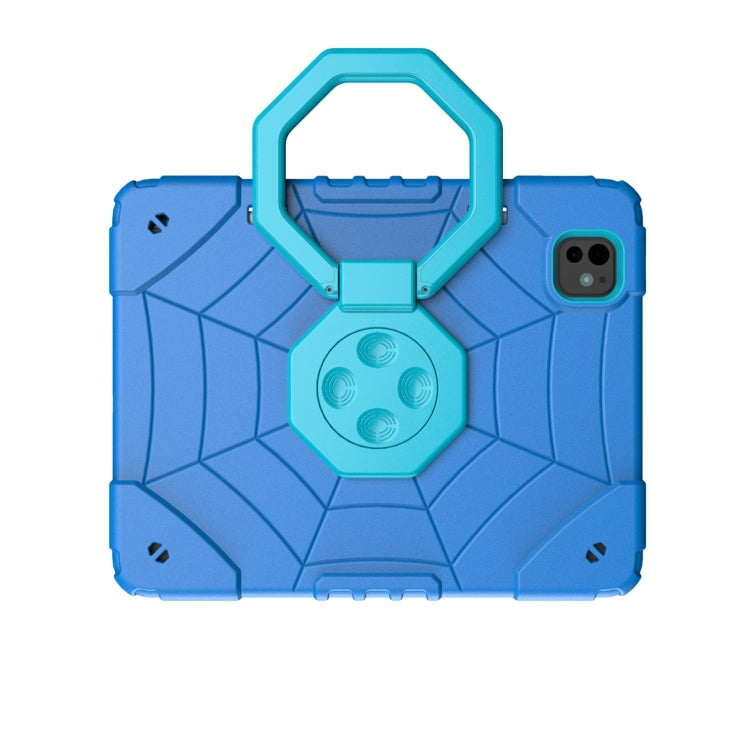 For iPad Pro 11 2025 / 2024 Spider Turntable Handle Stress Relief Tablet Case(Blue) by buy2fix