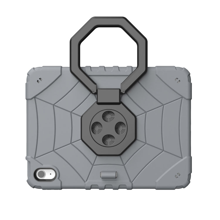 For iPad Air 2022 / 2020 10.9 Spider Turntable Handle Stress Relief Tablet Case(Grey Black) - iPad Air (2022) / (2020) 10.9 Cases by buy2fix | Online Shopping UK | buy2fix
