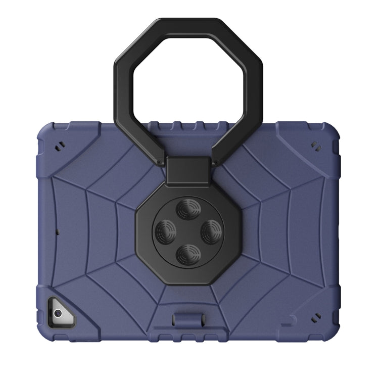 For iPad 9.7 2018 / Air / Air 2 Spider Turntable Handle Stress Relief Tablet Case(Navy Blue Black) - iPad Pro 9.7 inch Cases by buy2fix | Online Shopping UK | buy2fix
