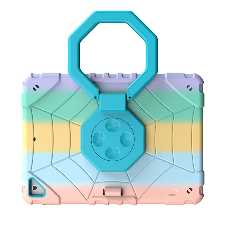 For iPad 9.7 2018 / Air / Air 2 Spider Turntable Handle Stress Relief Tablet Case(Gradient Color Blue) - iPad Pro 9.7 inch Cases by buy2fix | Online Shopping UK | buy2fix