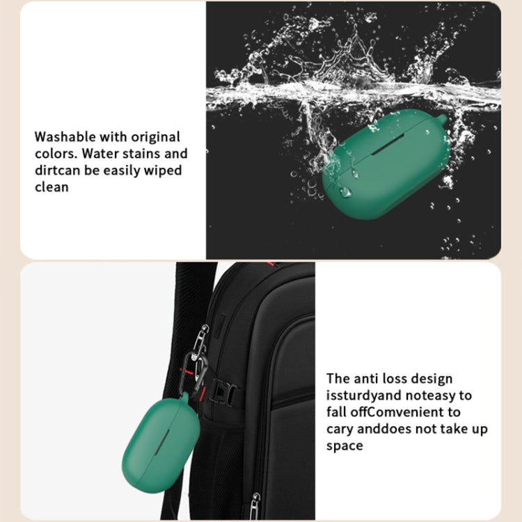 For Beats Solo Buds Wireless Earphones Silicone Protective Case(Dark Green) by buy2fix