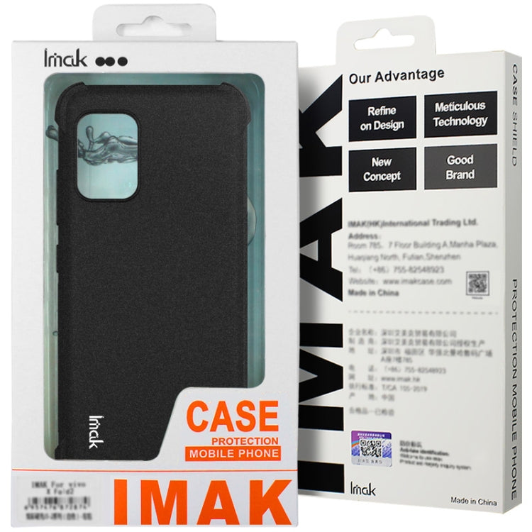 For Motorola Edge 2024 imak Shockproof Airbag TPU Phone Case(Matte Black) by imak