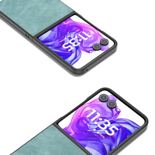 For Motorola Razr 50 Ultra PU Leather Frosted Phone Case(Light Blue) by buy2fix