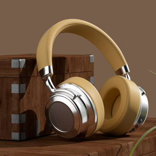 CR-9 Metal Retro Head-mounted Wireless Bluetooth Earphone(Silver Brown) by buy2fix