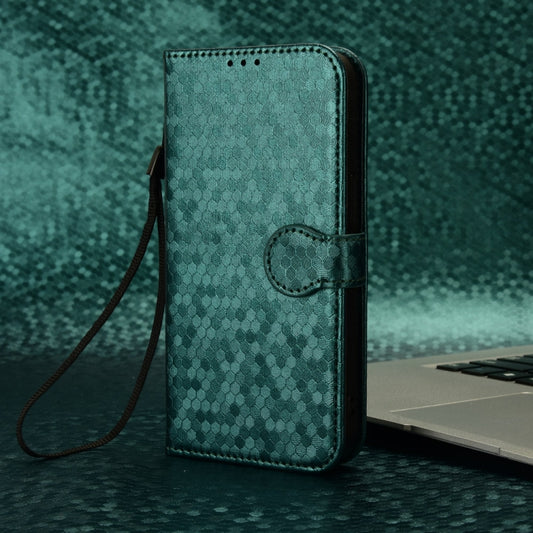 For Blackview Shark 8 Honeycomb Dot Texture Leather Phone Case(Green) by buy2fix