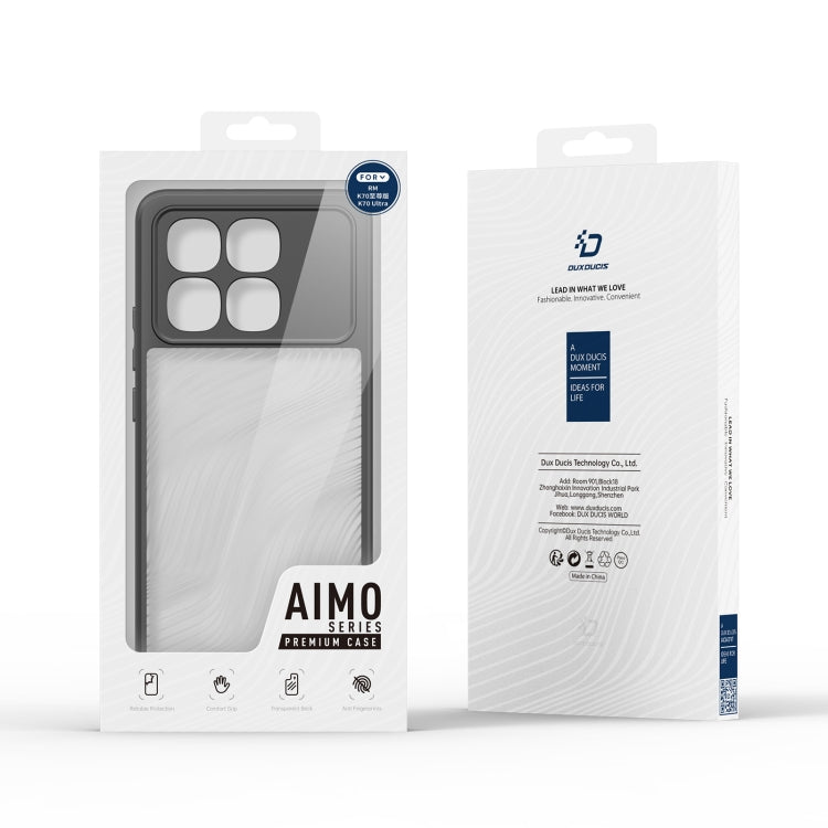 For Redmi K70 Ultra DUX DUCIS Aimo Series TPU + PC Frosted Feel Phone Case(Black) by DUX DUCIS