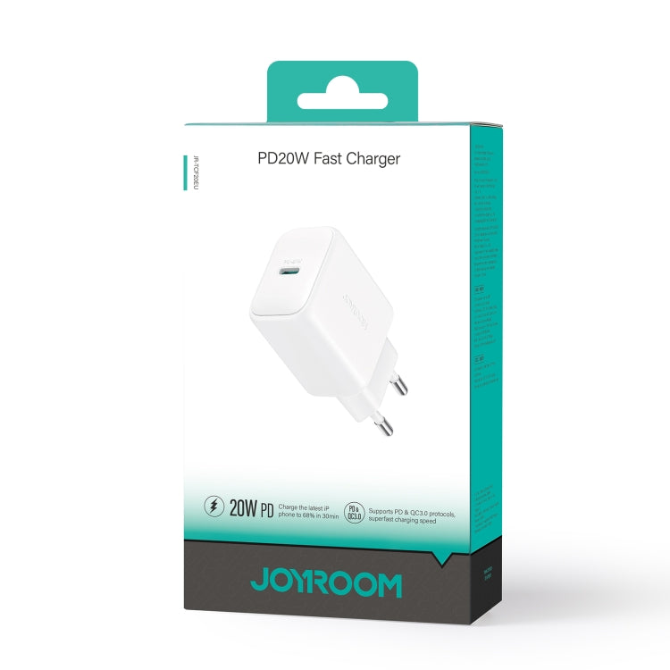 JOYROOM JR-TCF20 PD20W USB-C / Type-C Port Charger, Plug:EU Plug(White) by JOYROOM