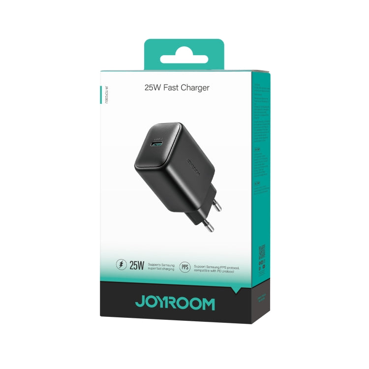 JOYROOM JR-TCF23 25W USB-C / Type-C Port Fast Charger, Plug:EU Plug(Black) by JOYROOM