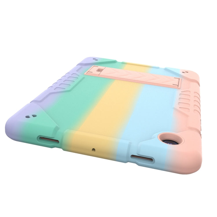 For Samsung Galaxy Tab A8 Armor Holder Silicone Hybrid PC Tablet Case(Gradient Color Gold) - Other Galaxy Tab PC by buy2fix | Online Shopping UK | buy2fix