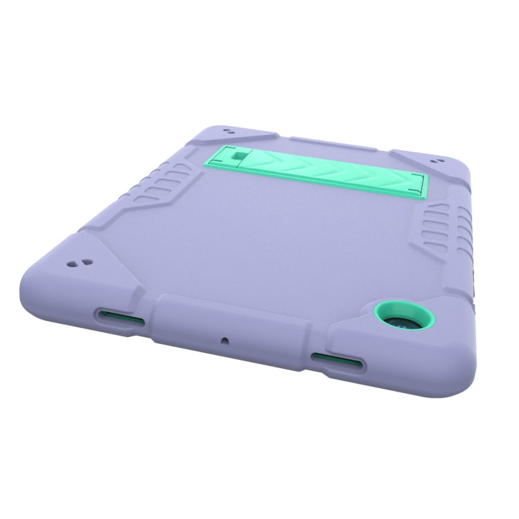 For Samsung Galaxy Tab A8 Armor Holder Silicone Hybrid PC Tablet Case(Purple Mint Green) - Other Galaxy Tab PC by buy2fix | Online Shopping UK | buy2fix
