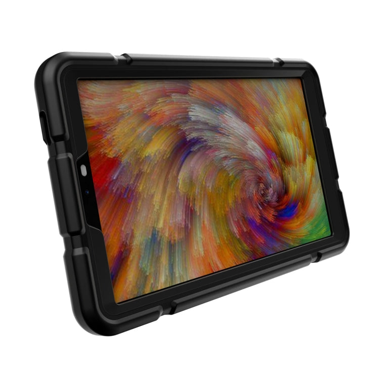 For Samsung Galaxy Tab A9 Armor Holder Silicone Hybrid PC Tablet Case(Black) - Galaxy Tab A9 by buy2fix | Online Shopping UK | buy2fix