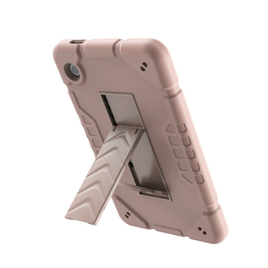 For Samsung Galaxy Tab A9 Armor Holder Silicone Hybrid PC Tablet Case(Rose Gold) - Galaxy Tab A9 by buy2fix | Online Shopping UK | buy2fix