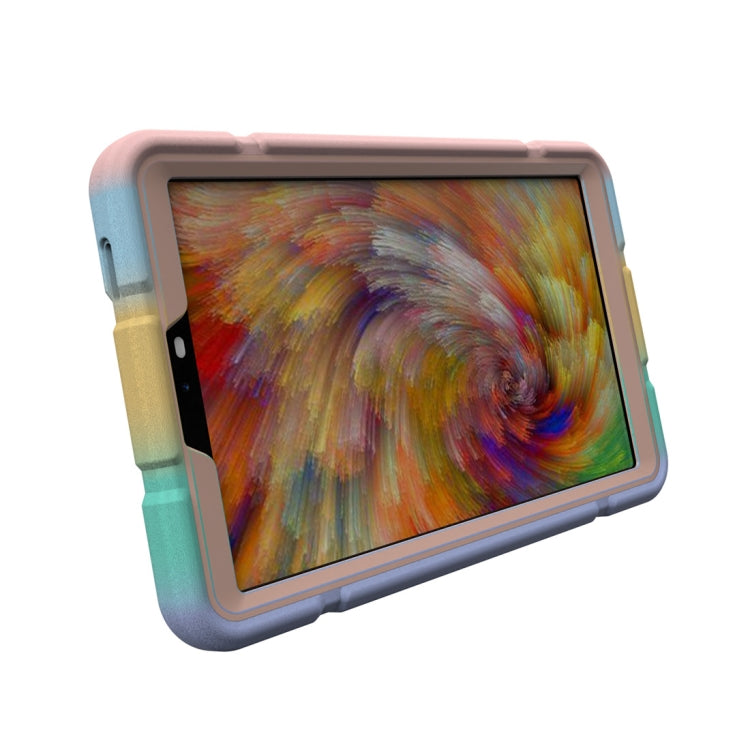 For Samsung Galaxy Tab A9+ Armor Holder Silicone Hybrid PC Tablet Case(Gradient Color Gold) - Galaxy Tab A9+ by buy2fix | Online Shopping UK | buy2fix