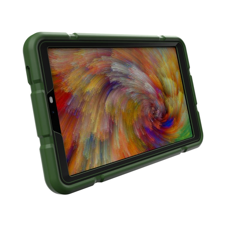 For Samsung Galaxy Tab A9+ Armor Holder Silicone Hybrid PC Tablet Case(Army Green Black) - Galaxy Tab A9+ by buy2fix | Online Shopping UK | buy2fix