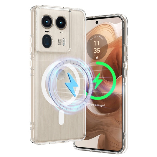 For Motorola Moto X50 Ultra MagSafe Clear Acrylic PC Hybrid TPU Phone Case(Transparent) by buy2fix