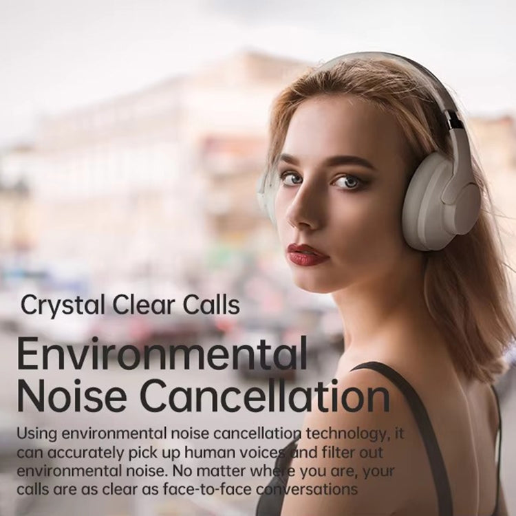 BT048 ANC Noise Reduction Bluetooth 5.3 Wireless Headset(Grey) by buy2fix