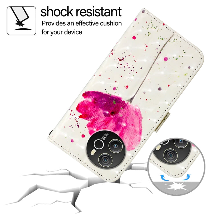For Blackview Shark 8 3D Painting Horizontal Flip Leather Phone Case(Flower) by buy2fix