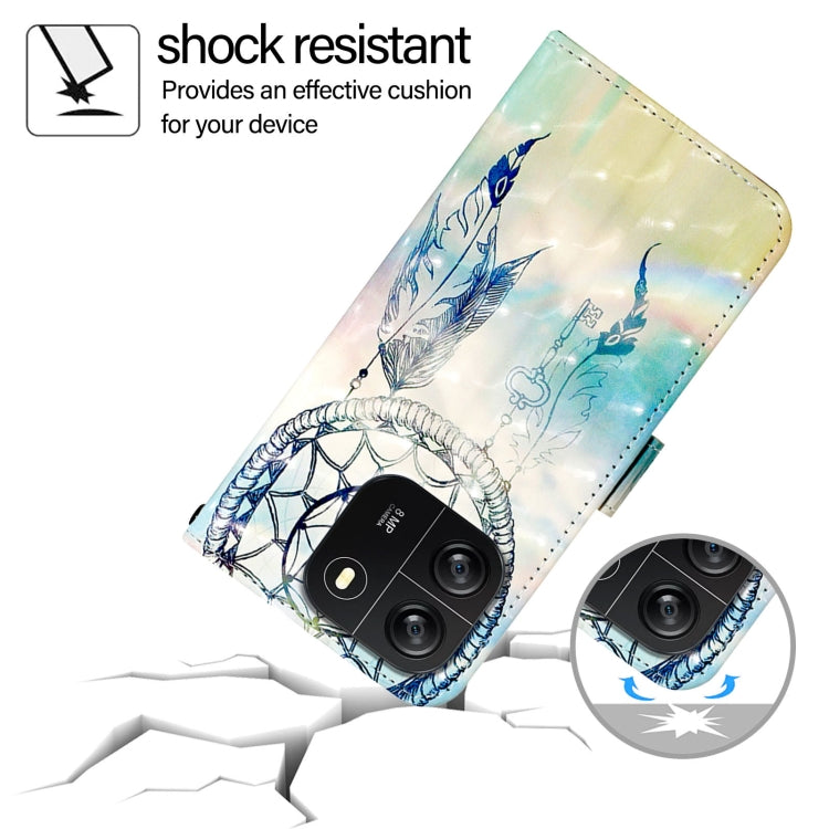 For Blackview Wave 6C 3D Painting Horizontal Flip Leather Phone Case(Dream Wind Chimes) by buy2fix