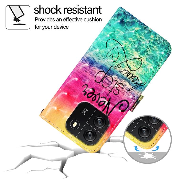 For Blackview Wave 6C 3D Painting Horizontal Flip Leather Phone Case(Chasing Dreams) by buy2fix