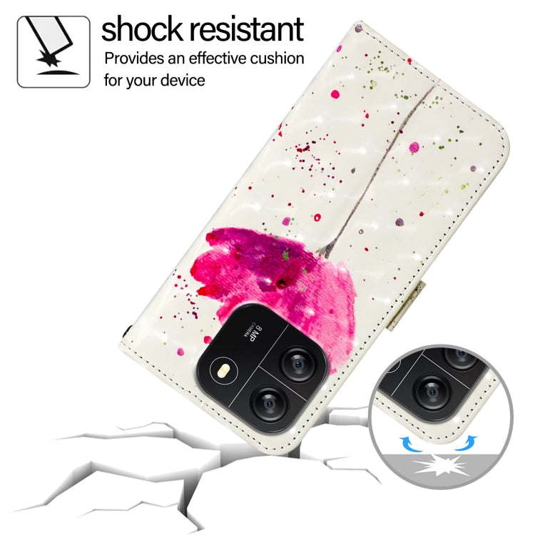 For Blackview Wave 6C 3D Painting Horizontal Flip Leather Phone Case(Flower) by buy2fix