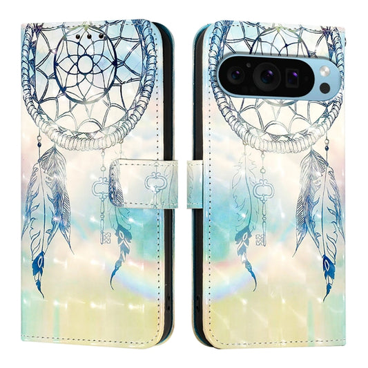 For Google Pixel 9 / 9 Pro 3D Painting Horizontal Flip Leather Phone Case(Dream Wind Chimes) by buy2fix