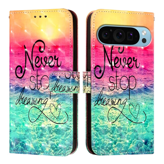 For Google Pixel 9 Pro XL 3D Painting Horizontal Flip Leather Phone Case(Chasing Dreams) by buy2fix