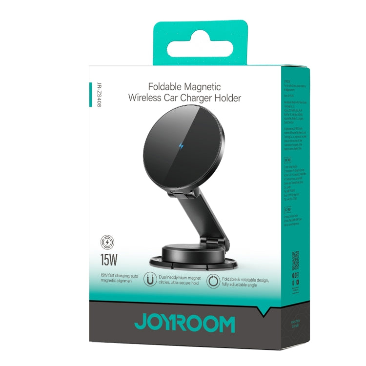 JOYROOM JR-ZS408 Metal Car Magnetic Wireless Charger Holder(Black) by JOYROOM